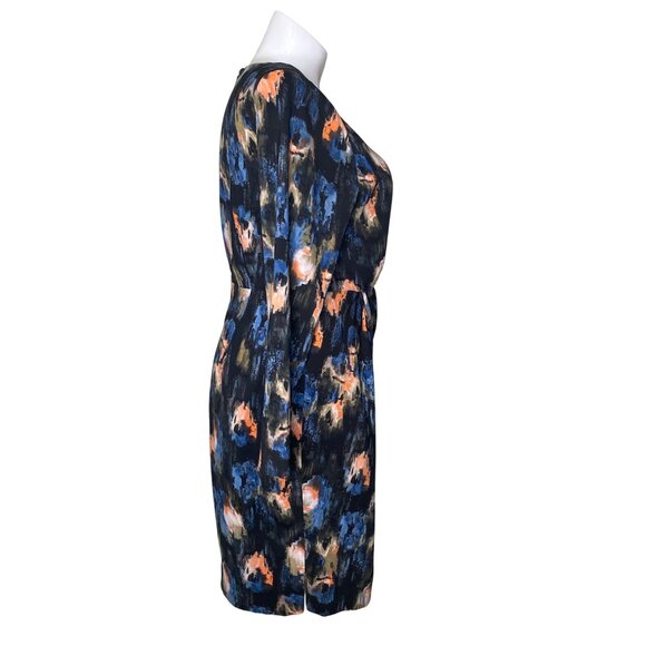 NYDJ Black Melting Ikat Twist Front Dress, Long Sleeves Women's Size 16 - Picture 6 of 13